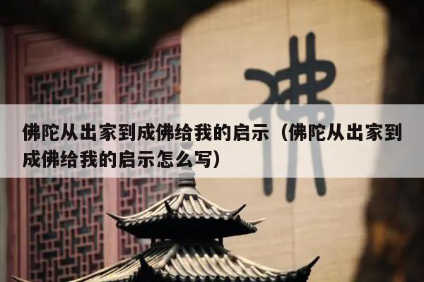 佛陀从出家到成佛给我的启示（佛陀从出家到成佛给我的启示怎么写）