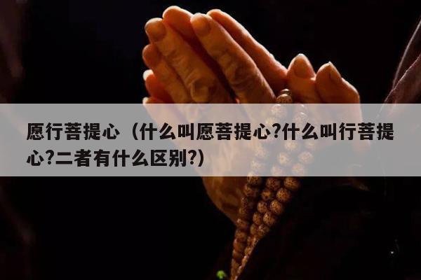 愿行菩提心（什么叫愿菩提心?什么叫行菩提心?二者有什么区别?）