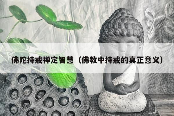 佛陀持戒禅定智慧（佛教中持戒的真正意义）