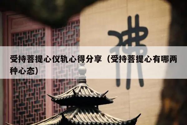 受持菩提心仪轨心得分享（受持菩提心有哪两种心态）