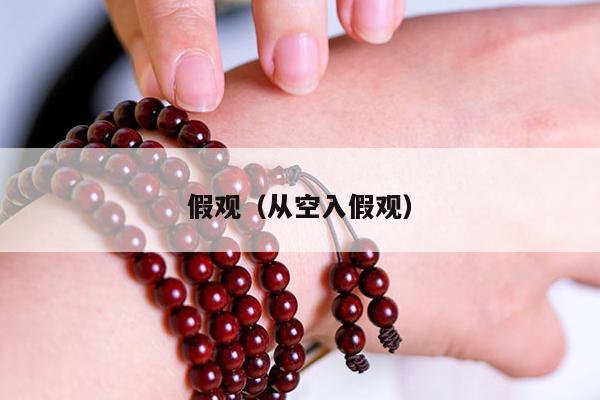 假观（从空入假观）