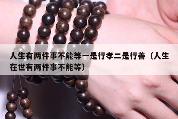 人生有两件事不能等一是行孝二是行善（人生在世有两件事不能等）