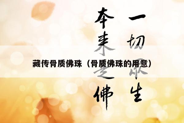 藏传骨质佛珠（骨质佛珠的用意）