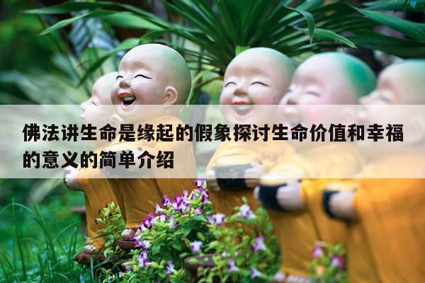 佛法讲生命是缘起的假象探讨生命价值和幸福的意义的简单介绍