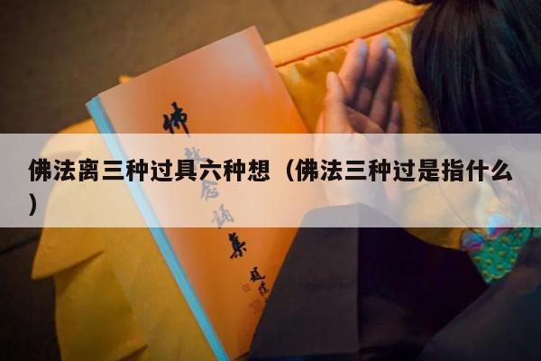 佛法离三种过具六种想（佛法三种过是指什么）