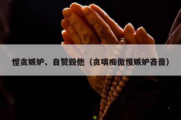 悭贪嫉妒、自赞毁他（贪嗔痴傲慢嫉妒吝啬）