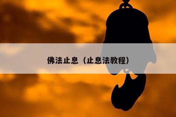 佛法止息（止息法教程）