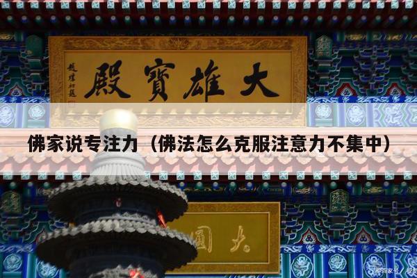 佛家说专注力（佛法怎么克服注意力不集中）