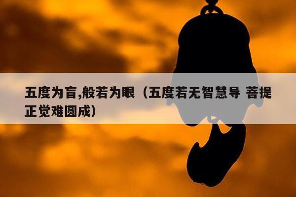 五度为盲,般若为眼（五度若无智慧导 菩提正觉难圆成）