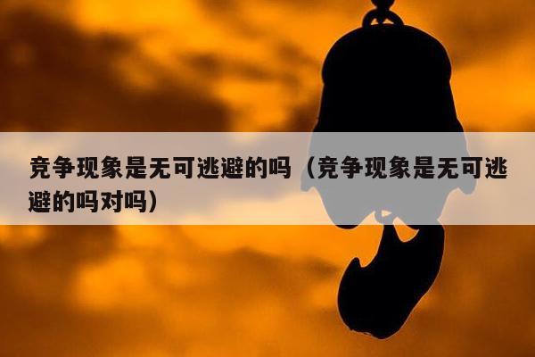 竞争现象是无可逃避的吗（竞争现象是无可逃避的吗对吗）