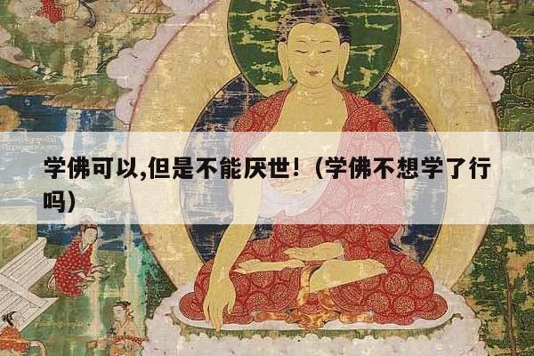 学佛可以,但是不能厌世!（学佛不想学了行吗）