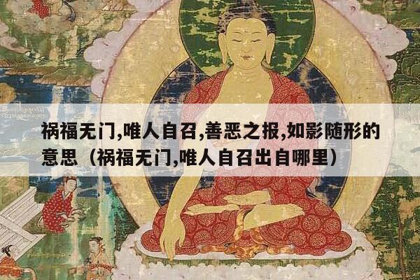 祸福无门,唯人自召,善恶之报,如影随形的意思（祸福无门,唯人自召出自哪里）