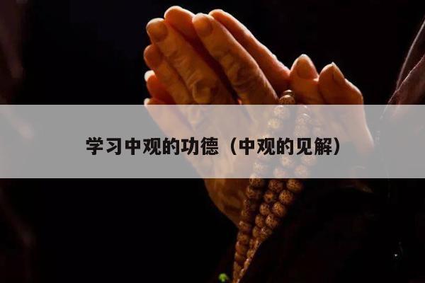 学习中观的功德（中观的见解）