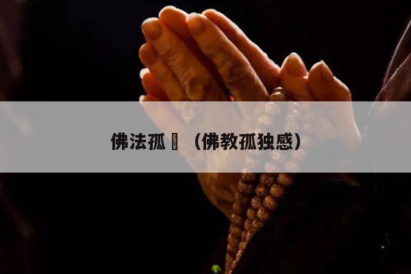 佛法孤獨（佛教孤独感）
