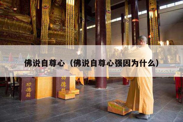 佛说自尊心（佛说自尊心强因为什么）