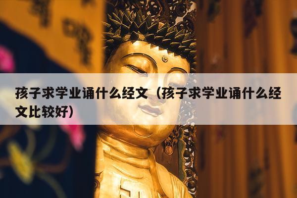 孩子求学业诵什么经文（孩子求学业诵什么经文比较好）