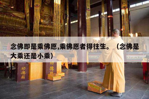 念佛即是乘佛愿,乘佛愿者得往生。（念佛是大乘还是小乘）