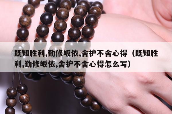 既知胜利,勤修皈依,舍护不舍心得（既知胜利,勤修皈依,舍护不舍心得怎么写）