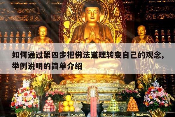 如何通过第四步把佛法道理转变自己的观念,举例说明的简单介绍
