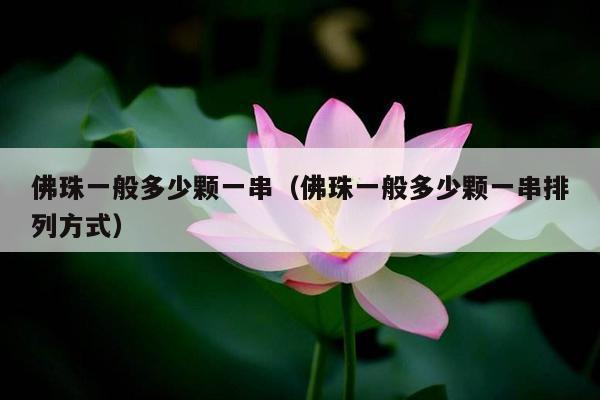 佛珠一般多少颗一串（佛珠一般多少颗一串排列方式）