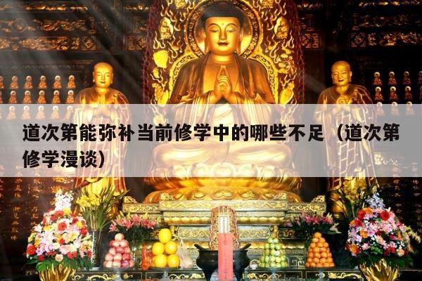 道次第能弥补当前修学中的哪些不足（道次第修学漫谈）