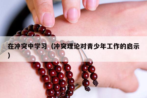 在冲突中学习（冲突理论对青少年工作的启示）