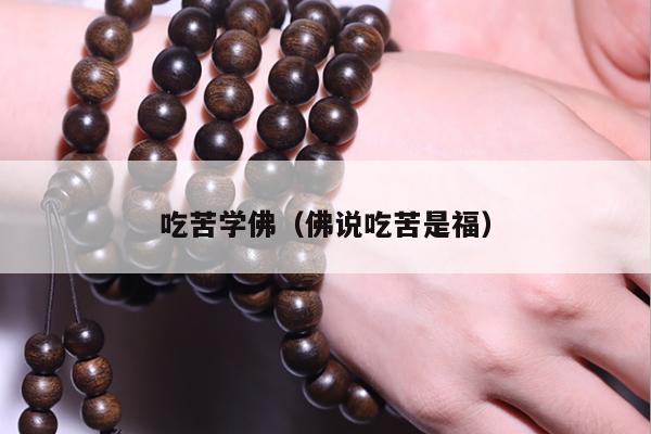 吃苦学佛（佛说吃苦是福）