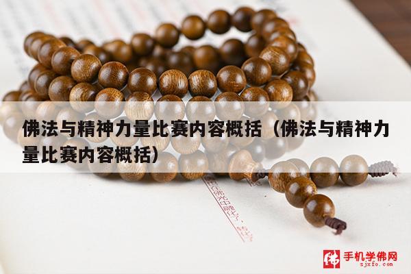 佛法与精神力量比赛内容概括（佛法与精神力量比赛内容概括）