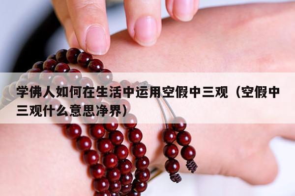学佛人如何在生活中运用空假中三观（空假中三观什么意思净界）