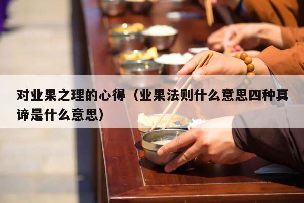 对业果之理的心得（业果法则什么意思四种真谛是什么意思）