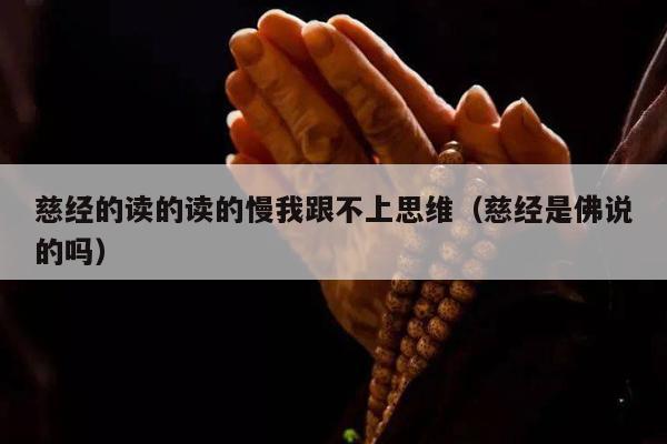慈经的读的读的慢我跟不上思维（慈经是佛说的吗）