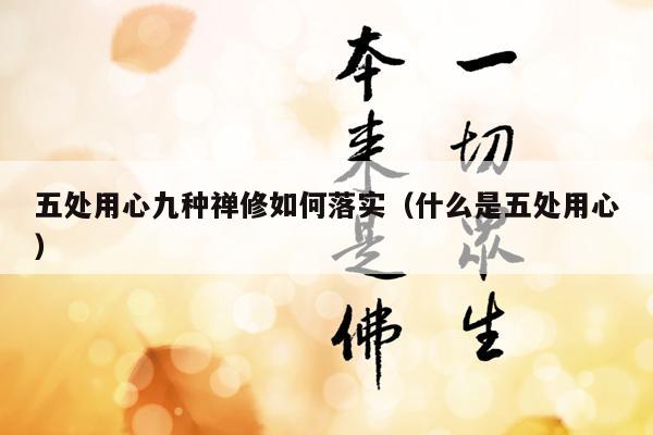 五处用心九种禅修如何落实（什么是五处用心）