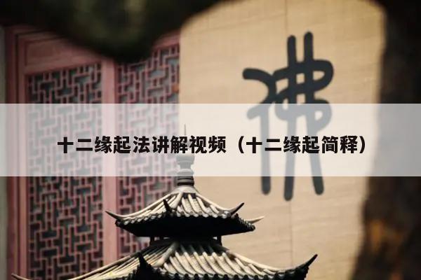 十二缘起法讲解视频（十二缘起简释）