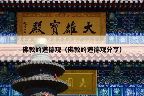 佛教的道德观（佛教的道德观分享）