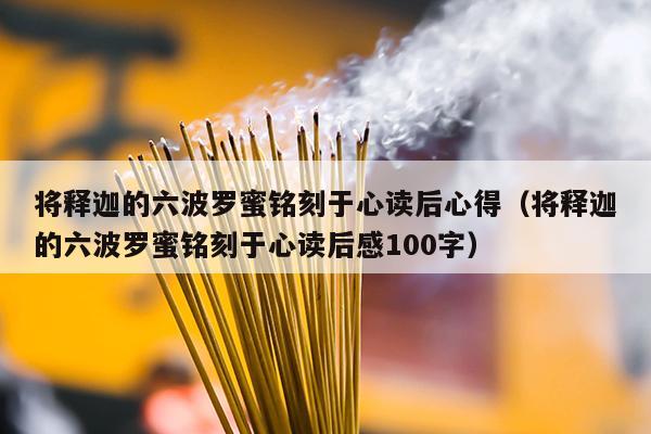 将释迦的六波罗蜜铭刻于心读后心得（将释迦的六波罗蜜铭刻于心读后感100字）
