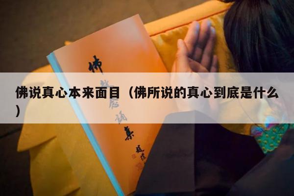 佛说真心本来面目（佛所说的真心到底是什么）