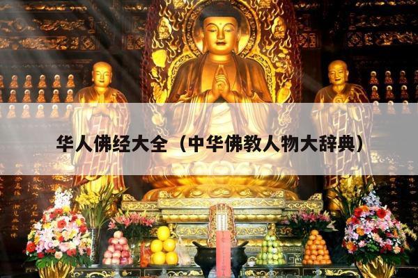华人佛经大全（中华佛教人物大辞典）