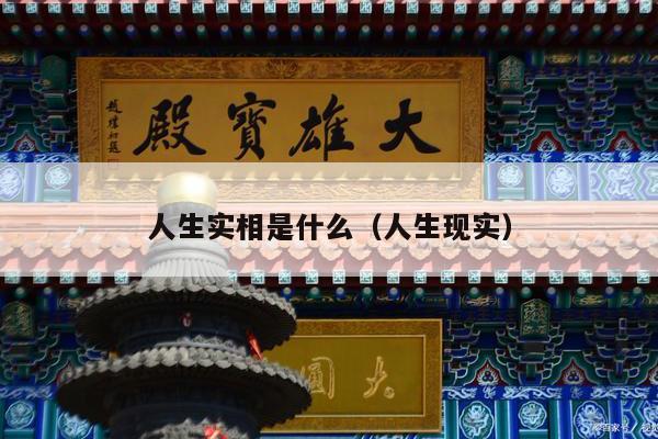 人生实相是什么（人生现实）