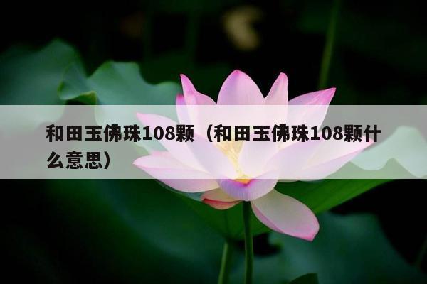 和田玉佛珠108颗（和田玉佛珠108颗什么意思）