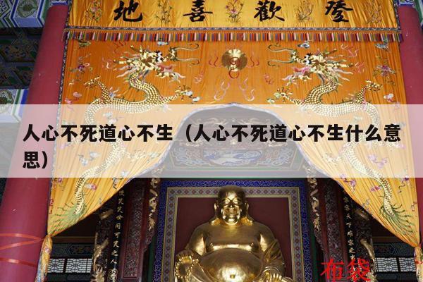 人心不死道心不生（人心不死道心不生什么意思）