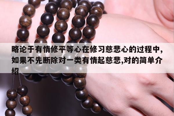 略论于有情修平等心在修习慈悲心的过程中,如果不先断除对一类有情起慈悲,对的简单介绍