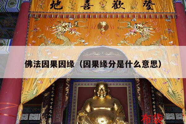 佛法因果因缘（因果缘分是什么意思）