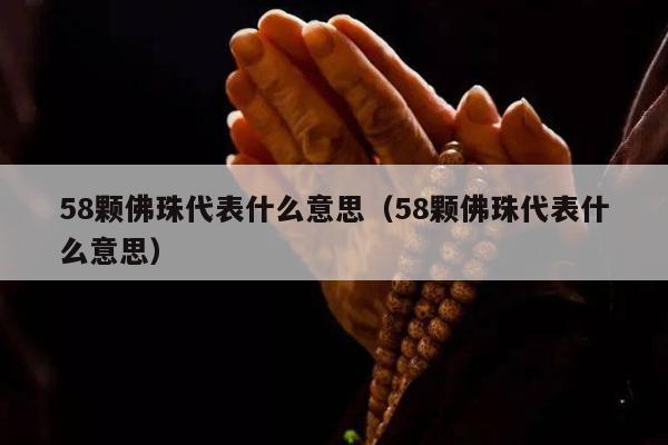 58颗佛珠代表什么意思（58颗佛珠代表什么意思）