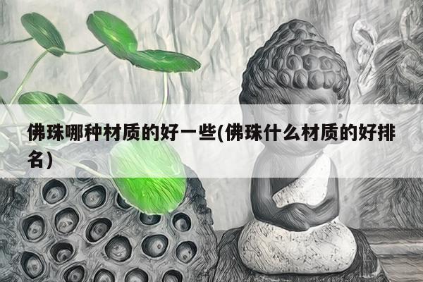 佛珠哪种材质的好一些(佛珠什么材质的好排名)