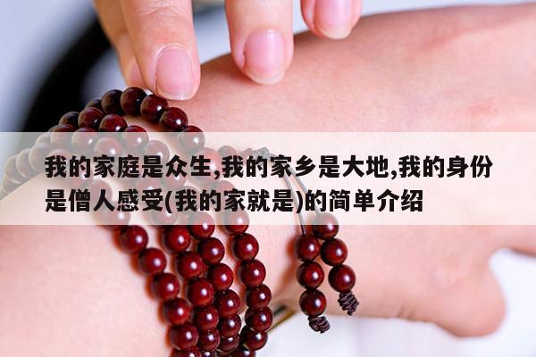 我的家庭是众生,我的家乡是大地,我的身份是僧人感受(我的家就是)的简单介绍