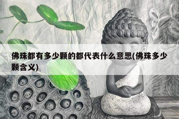 佛珠都有多少颗的都代表什么意思(佛珠多少颗含义)