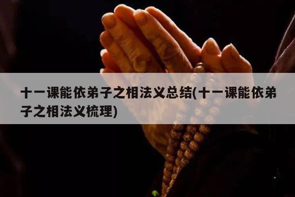 十一课能依弟子之相法义总结(十一课能依弟子之相法义梳理)