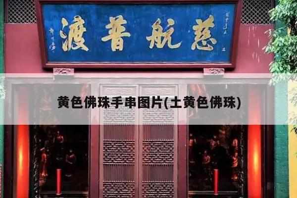 黄色佛珠手串图片(土黄色佛珠)