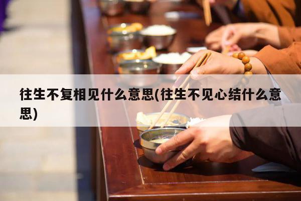 往生不复相见什么意思(往生不见心结什么意思)
