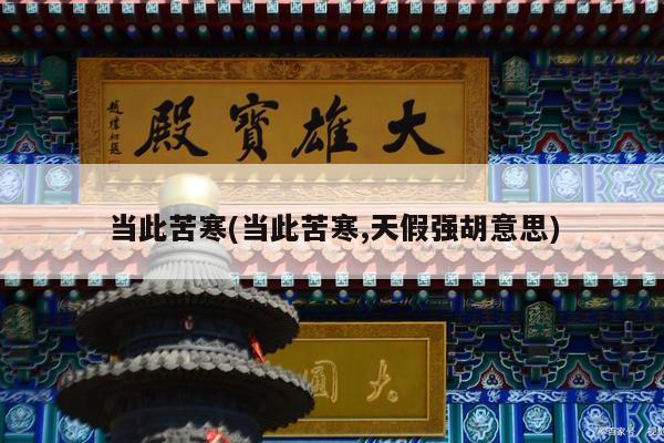 当此苦寒(当此苦寒,天假强胡意思)